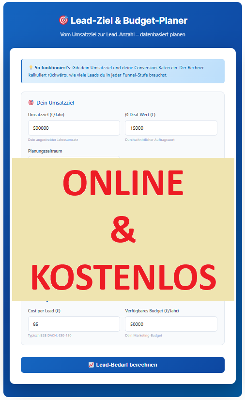 Lead-Ziel & Budget-Planer