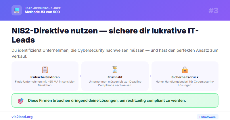 NIS2-Direktive Betroffenheitsanalyse — So gewinnst du Spitzen-Leads in der IT/Software