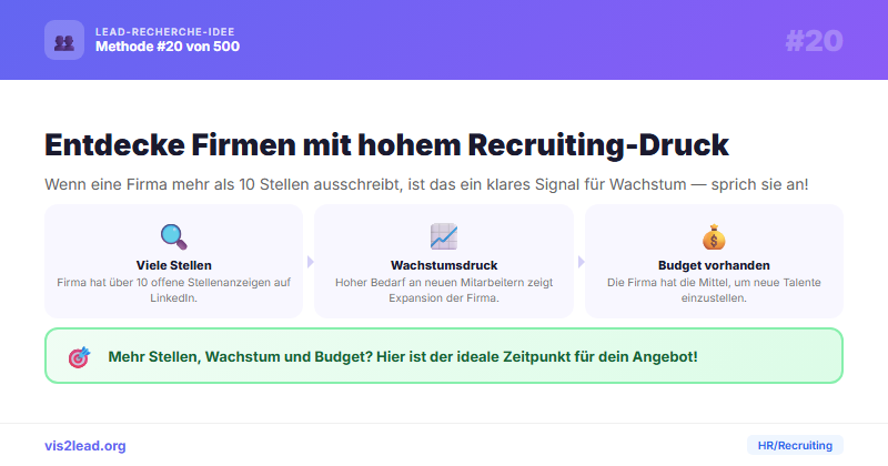 Firmen mit >10 gleichzeitigen Stellenausschreibungen —…