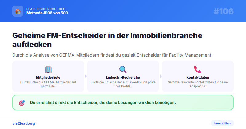 GEFMA-Mitglieder: FM-Entscheider — So gewinnst du Spitzen-Leads in der Immobilien