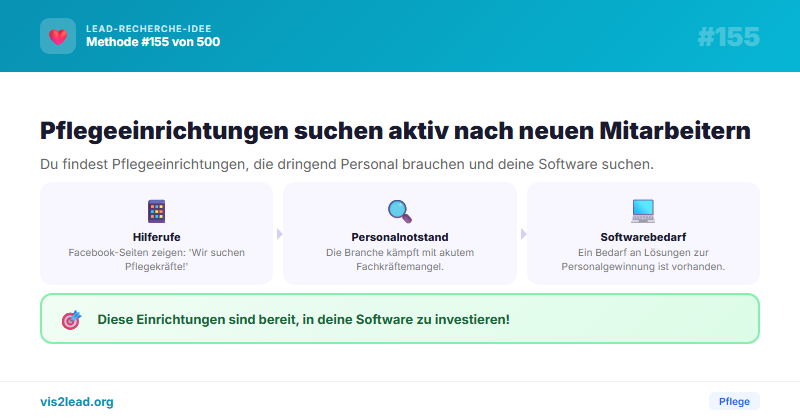 Facebook-Seiten „Wir suchen Pflegekraefte!“ — So gewinnst du Spitzen-Leads in der Pflege