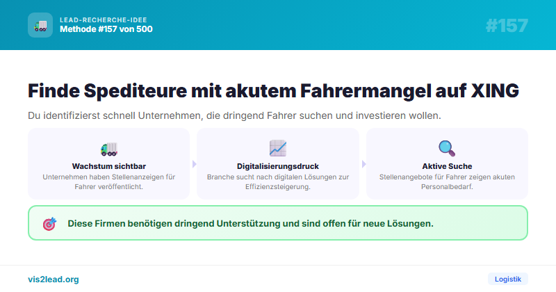Spediteure auf XING „Fahrer gesucht“ — So gewinnst du Spitzen-Leads in der Logistik