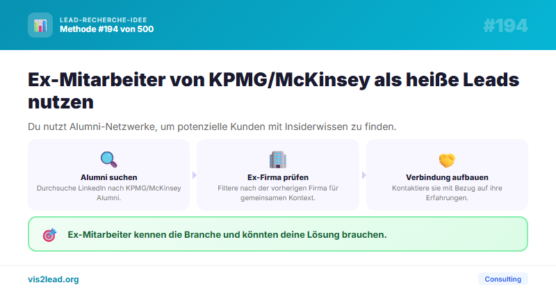 Alumni-Netzwerke: McKinsey/KPMG Alumni — So gewinnst du Spitzen-Leads in der Consulting