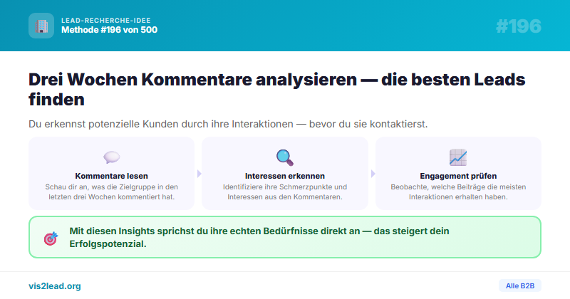 Comment-Rapport: 3 Wochen Kommentare vor Cold-Outreach — So gewinnst du Spitzen-Leads in der B2B