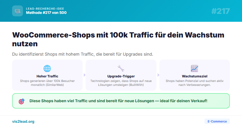 WooCommerce-Shops ab 100k Traffic — So gewinnst du Spitzen-Leads in der E-Commerce