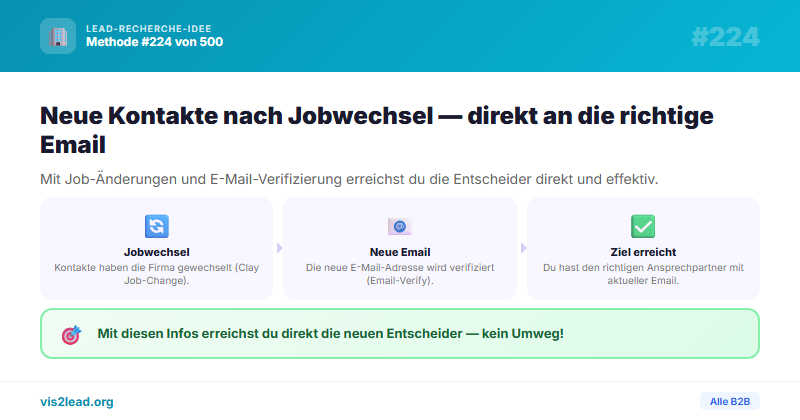 Job-Change nach Bounce: Neue Firma → neue Email — So gewinnst du Spitzen-Leads in der B2B