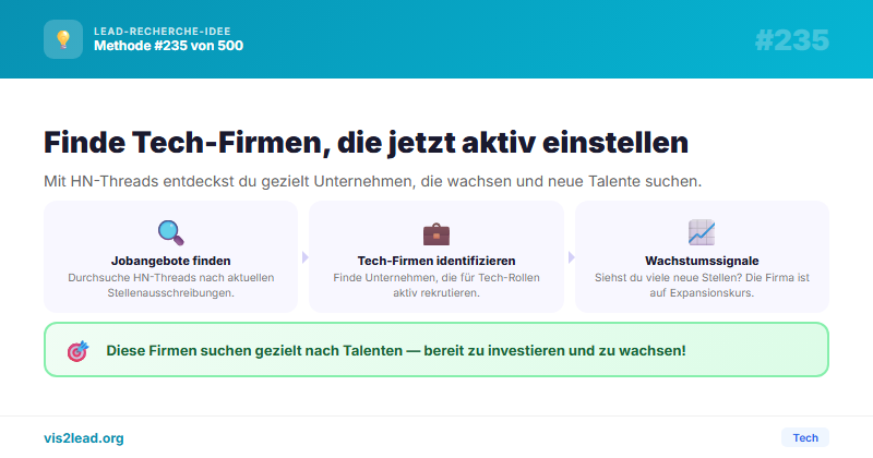 HN „Who’s Hiring“ Thread Mining — So gewinnst du Spitzen-Leads in der Tech