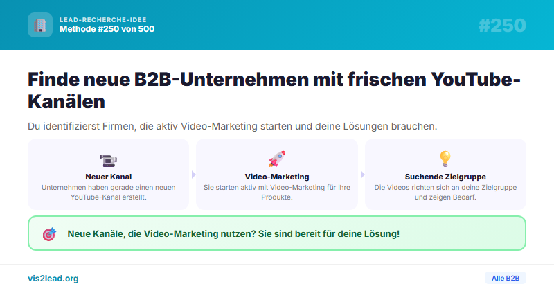 YouTube Data : Neue Business-Channels — So gewinnst du Spitzen-Leads in der B2B
