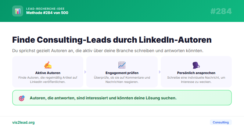 LinkedIn Artikel-Autoren — So gewinnst du Spitzen-Leads in der Consulting