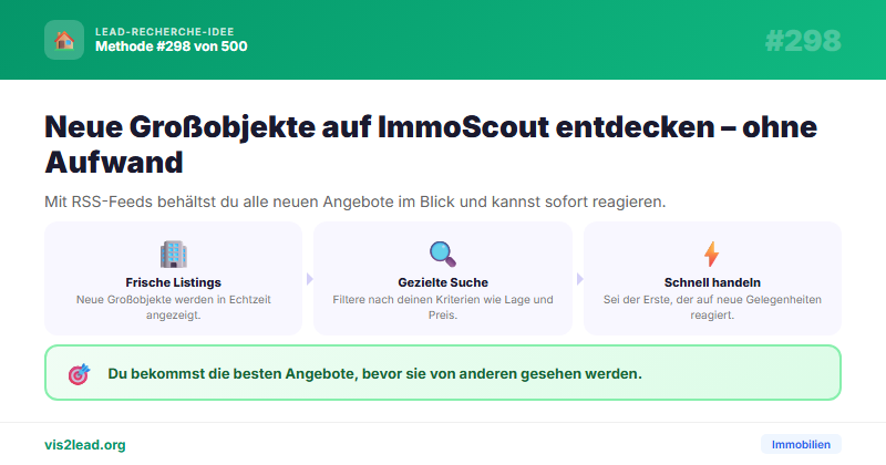 ImmoScout neue Grossobjekte — So gewinnst du Spitzen-Leads in der Immobilien