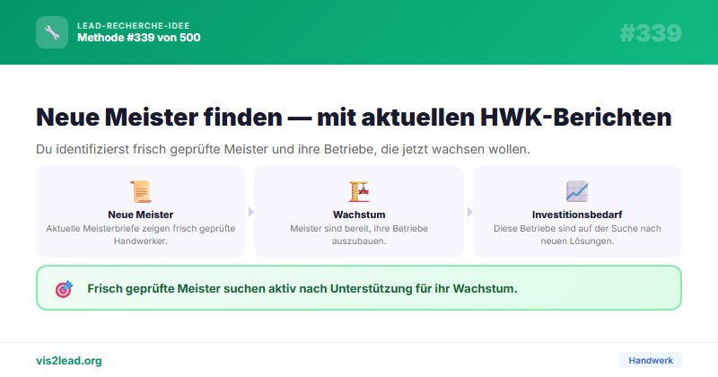 Neue Meisterbriefe in HWK-Jahresberichten — So gewinnst…