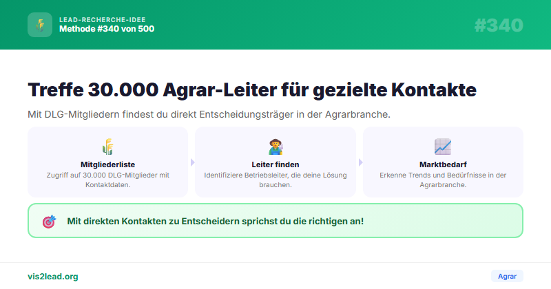 DLG-Mitglieder — So gewinnst du Spitzen-Leads in der Agrar