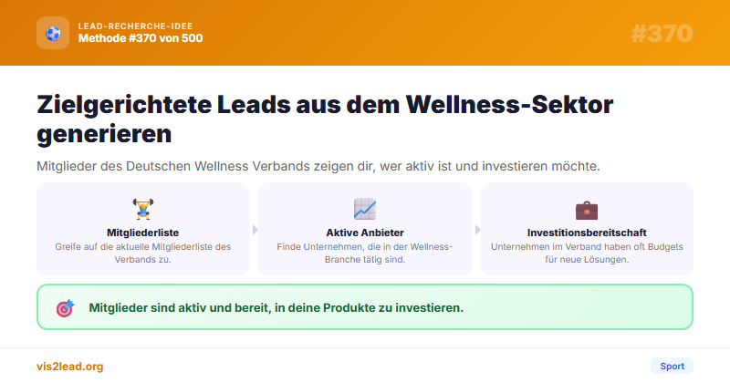 Deutsche Wellness Verband Mitglieder — So gewinnst du Spitzen-Leads in der Sport