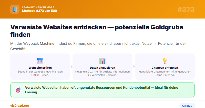 Verwaiste Websites — So gewinnst du Spitzen-Leads in der B2B