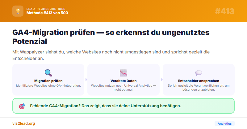 GA4 Migration nicht abgeschlossen detektieren