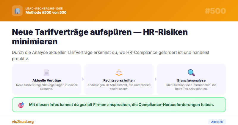 Tarifvertragliche Neuregelungen → HR-Compliance — So gewinnst du Spitzen-Leads in der B2B
