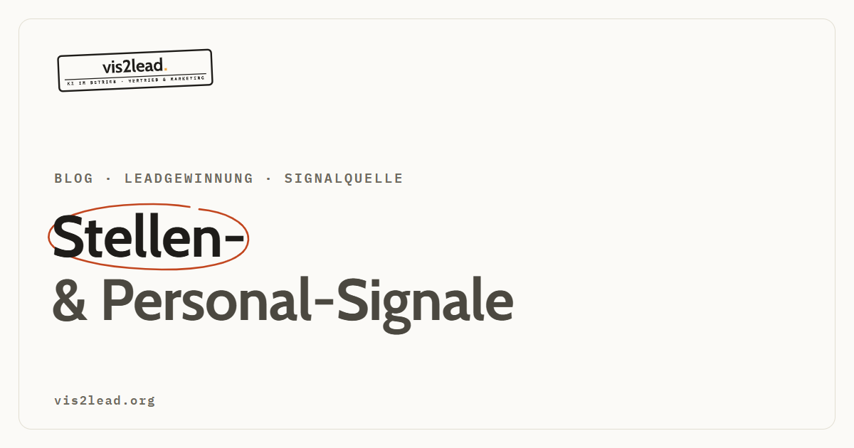 Blog-Kategorie Stellen- & Personal-Signale auf vis2lead.org