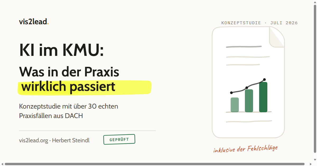 Konzeptstudie KI im KMU: Was in der Praxis wirklich passiert - über 30 echte Praxisfälle aus DACH